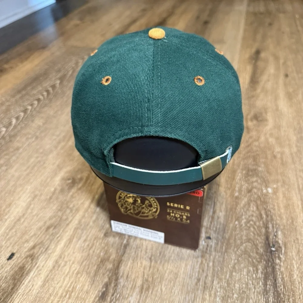Vintage 80s Boy Scouts Hat Green Brown Leather Strap‎ Flint River Reservation